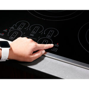 GE Profile 30 in. 5-Burner Smart Electric Cooktop with Power Burner - Stainless Steel, , hires