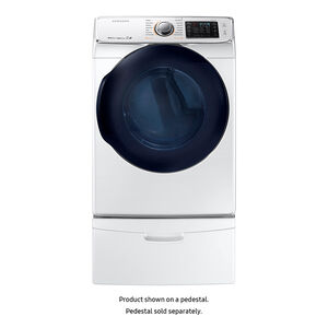 Samsung 27" 7.5 Cu. Ft. Electric Dryer with Steam Sanitize Cycle - White, , hires