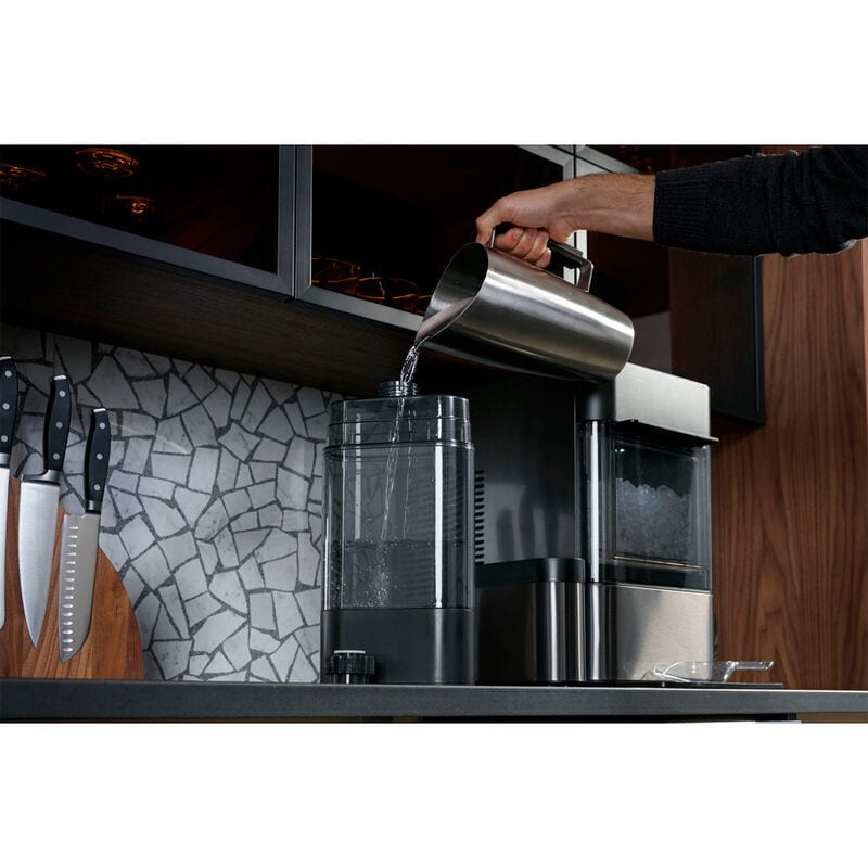 GE Profile 11 in. Smart Ice Maker with 3 lb. Ice Storage & Digital Control - Black Stainless, , hires