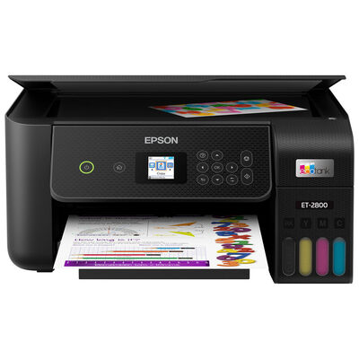 Epson - EcoTank ET-2800 Wireless Color All-in-One Inkjet Cartridge-Free Supertank Printer - Black | C11CJ66201
