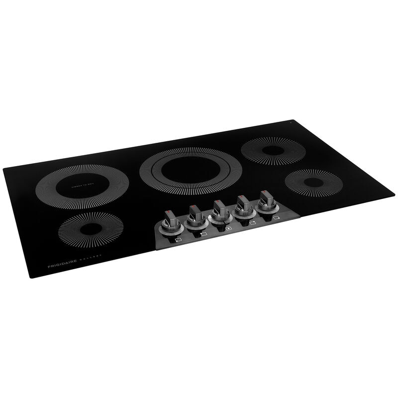 Frigidaire Gallery 36 in. 5-Burner Electric Cooktop with Simmer Burner & Power Burner - Black Stainless, , hires