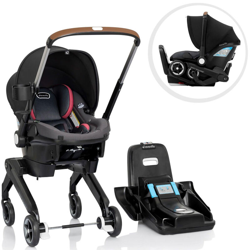 Evenflo Shyft DualRide Infant Car Seat Stroller Combo with Carryall Storage - Sylva Pink, , hires