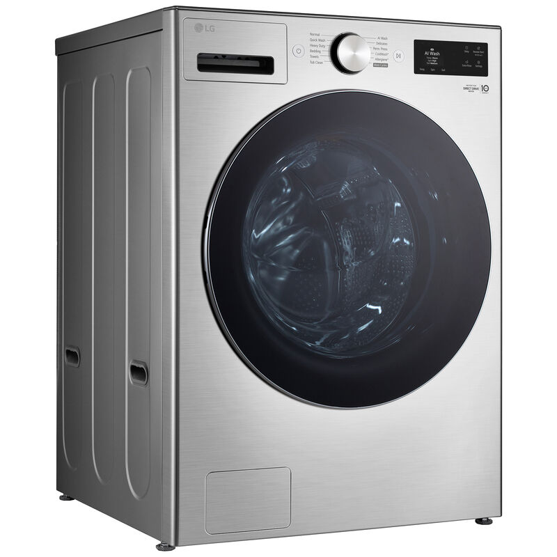 LG 27 in. 5.0 cu. ft. Smart Stackable Front Load Washer with TurboWash 360, AI DD Built-In Intelligence, Sanitize & Steam Cycle - Graphite Steel, , hires