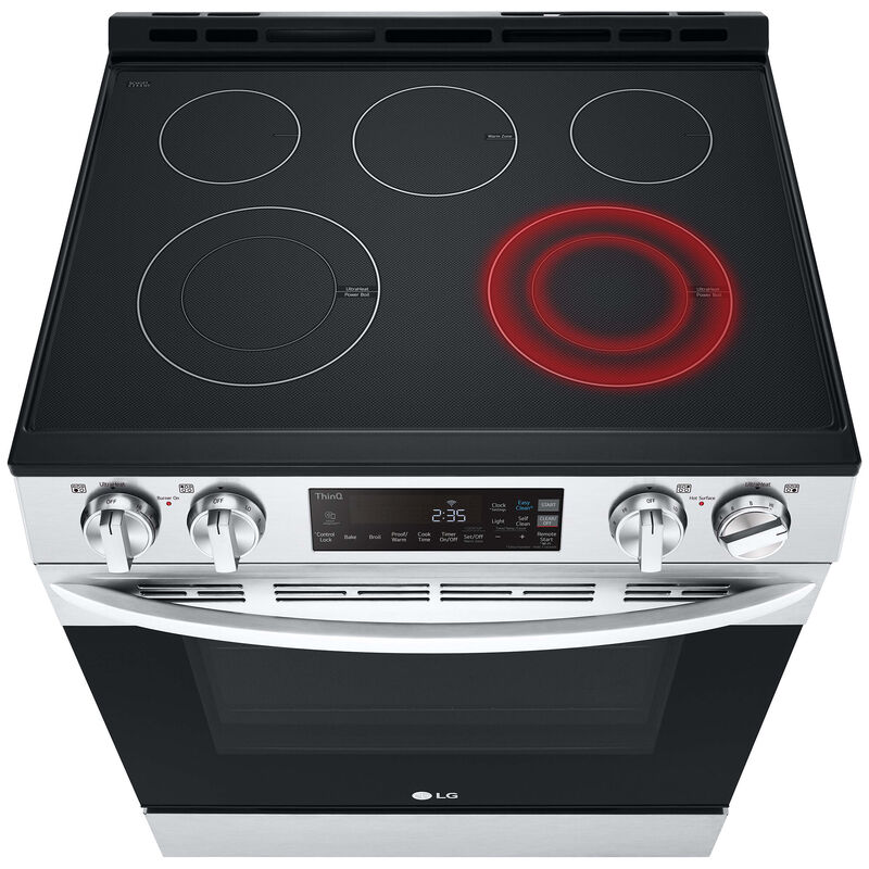 LG 30 in. 6.3 cu. ft. Smart Slide-In Electric Range with Radiant Burners - PrintProof Stainless Steel, , hires