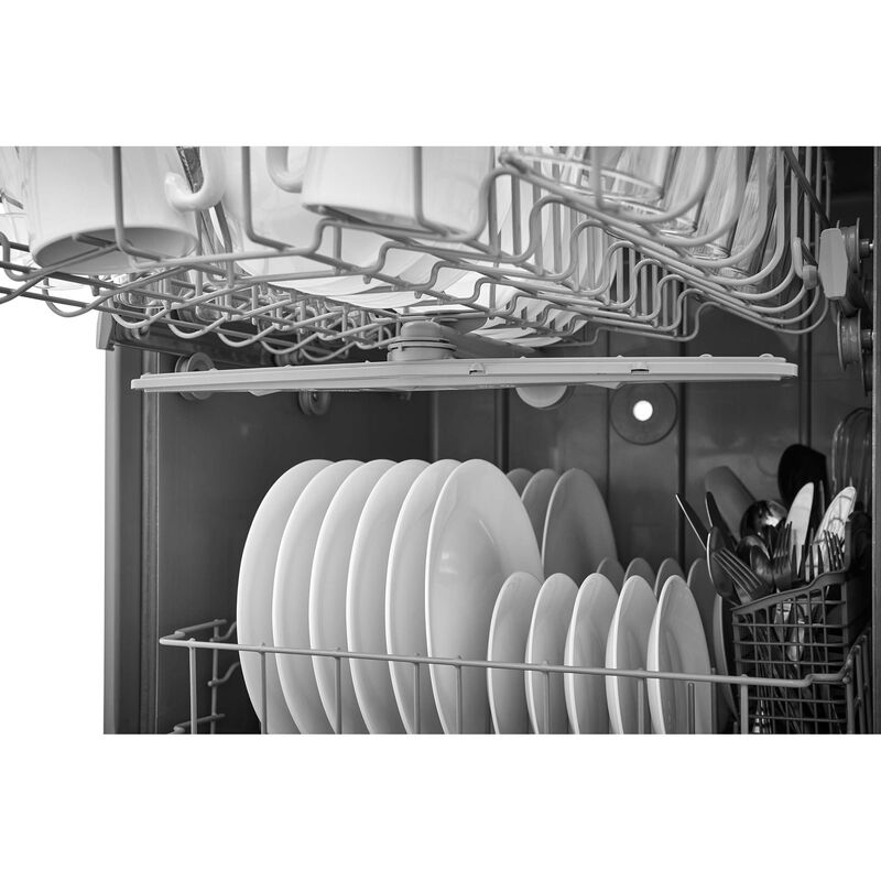 Frigidaire 24 in. Built-In Dishwasher with Front Control, 62 dBA Sound Level, 14 Place Settings & 2 Wash Cycles - Black, Black, hires