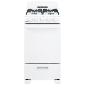 Hotpoint 20 in. 2.3 cu. ft. Oven Freestanding Gas Range with 4 Sealed Burners - White, , hires