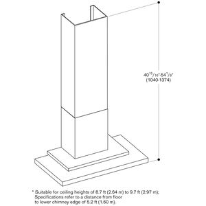 Gaggenau 200 Series 36 in. Convertible Chimney Style Range Hood with 360 CFM, 3 Fan Speeds & 3 LED Lights - Stainless Steel, , hires