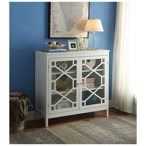 Hale 38" Double Glass Door Cabinet-White, , hires