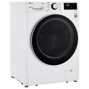 LG 24 in. 2.4 cu. ft. Smart Stackable Front Load Washer with Sanitize & Steam Wash Cycle - White, White, hires