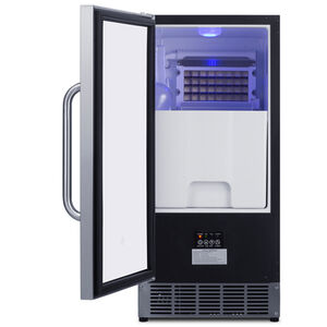 Summit 15 in. Built-In Undercounter Commercial-Use Ice Maker with 25 lb. Ice Storage, Auto-Defrost & Digital Control - Stainless Steel, , hires