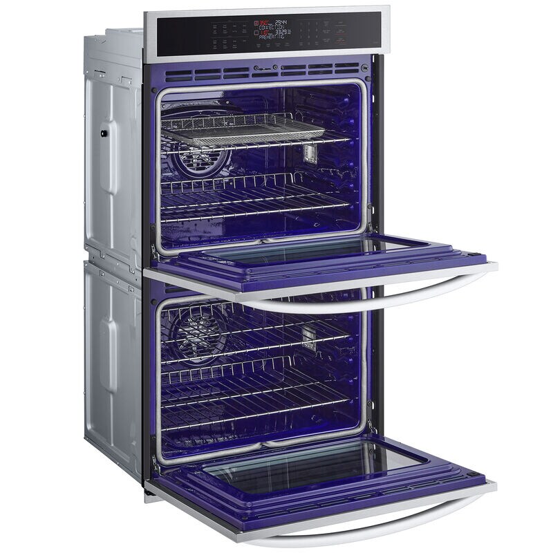 LG 30 in. 9.4 cu. ft. Smart Front Control Electric Double Wall Oven with Standard Convection - PrintProof Stainless Steel, , hires