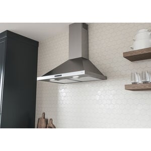 Zephyr 36 in. Convertible Chimney Style Range Hood with 600 CFM, 4 Fan Speeds & 2 LED Lights - Stainless Steel, , hires