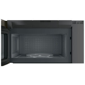 GE Profile 30" 2.1 Cu. Ft. Over-the-Range Microwave with 10 Power Levels, 400 CFM & Sensor Cooking Controls - Black Stainless, Black Stainless, hires