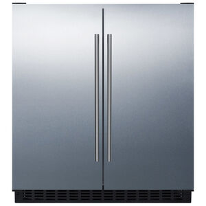 Summit 30 in. 5.4 cu. ft. Mini Fridge with Freezer Compartment - Stainless Steel, , hires