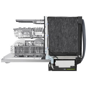 LG 24 in. Top Control Smart Dishwasher with 46 dBa Sound Level & 3rd-Rack - PrintProof Stainless Steel, PrintProof Stainless Steel, hires