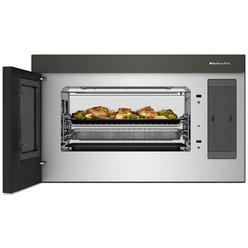 KitchenAid 30 in. 1.1 cu. ft. 950W Smart Over-the-Range Microwave with 400 CFM, Convection & Sensor Cooking - Black Ore, , hires