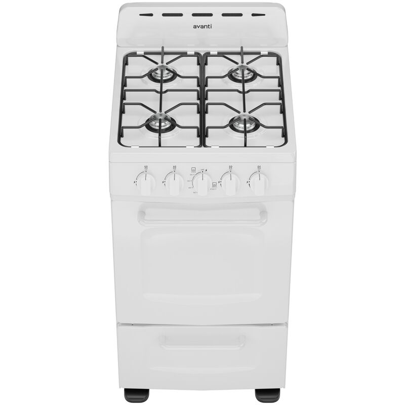 Avanti 20 in. 2 cu. ft. Gas Range with Open Burners - White, , hires
