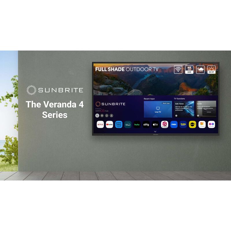 SunBrite TV - Veranda 4 Series 65" Class Full Shade 4K UHD LED Smart webOS Outdoor TV, , hires