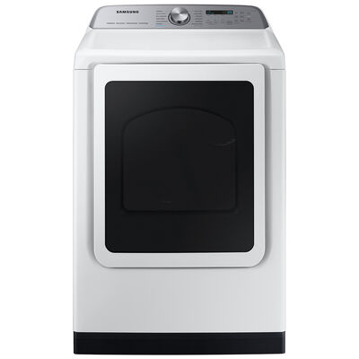 Samsung 27 in. 7.4 cu. ft. Smart Gas Dryer with Pet Care Dry, Sensor Dry, Sanitize & Steam Cycle - White | DVG54CG7150W