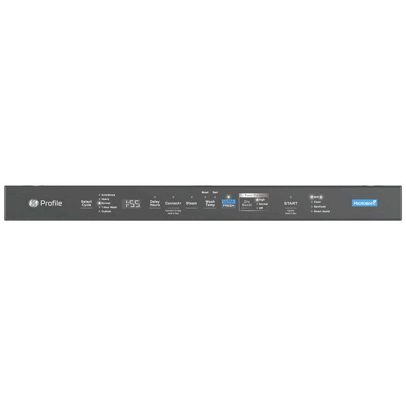 GE Profile 24 in. Top Control Smart Dishwasher with 42 dBa Sound Level, 3rd-Rack & Twin Turbo Dry Boost - Fingerprint Resistant Stainless, , hires