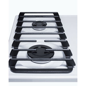 Summit 24 in. 4-Burner Natural Gas Cooktop with Simmer Burner - White, , hires