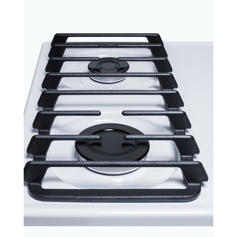 Summit 24 in. 4-Burner Natural Gas Cooktop with Simmer Burner - White, , hires