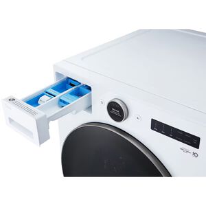 LG 27 in. 4.5 cu. ft. Smart Stackable Front Load Washer with AI DD Built-In Intelligence, TurboWash 360 Technology, Allergiene, Sanitize & Steam Wash Cycle - White, , hires