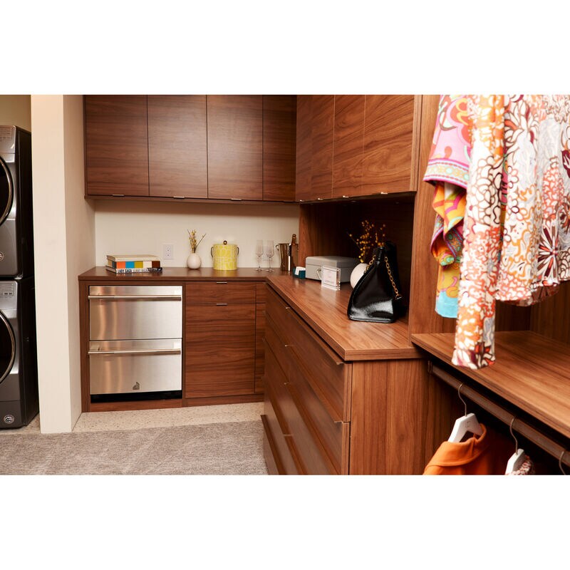 JennAir Rise 24 in. 4.7 cu. ft. Double Refrigerator & Freezer Drawer - Stainless Steel, , hires