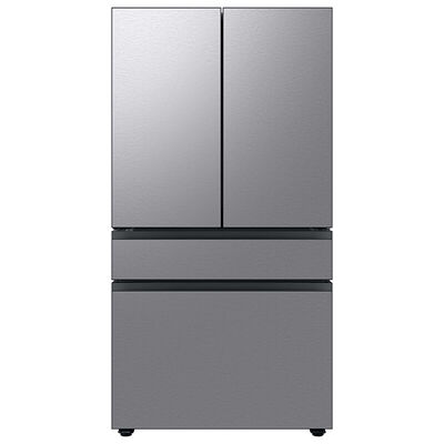 Samsung Bespoke 36 in. 22.8 cu. ft. Smart Counter Depth 4-Door French Door Refrigerator with Beverage Center & Internal Water Dispenser - Stainless Steel | RF23BB8600QL