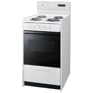 Summit 20 in. 2.4 cu. ft. Electric Range with Coil Burners - White, , hires