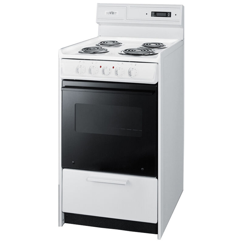 Summit 20 in. 2.4 cu. ft. Electric Range with Coil Burners - White, , hires