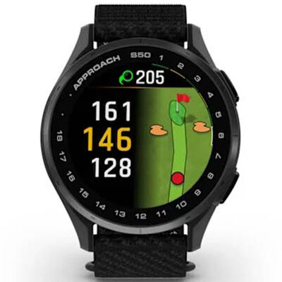 Approach S50 GPS Golf Watch, Slate with Black Nylon Band | 010-03010-00