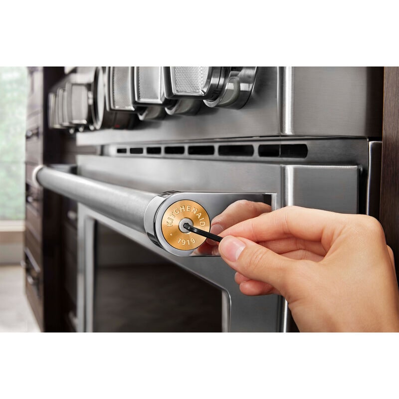 KitchenAid Gold Commercial-Style Range Handle Medallion Kit, , hires