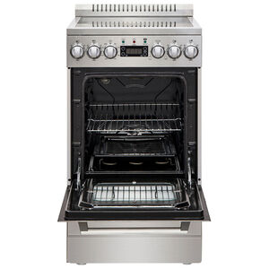 Avanti ELITE Series 20 in. 2.0 cu. ft. Oven Freestanding Electric Range with 4 Smoothtop Burners - Stainless Steel, , hires