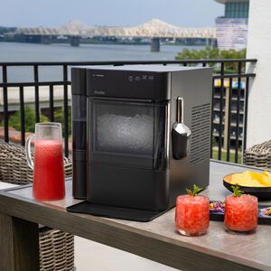 GE Profile 14 in. Smart Ice Maker with 3 lb. Ice Storage & Digital Control - Carbon Black, , hires