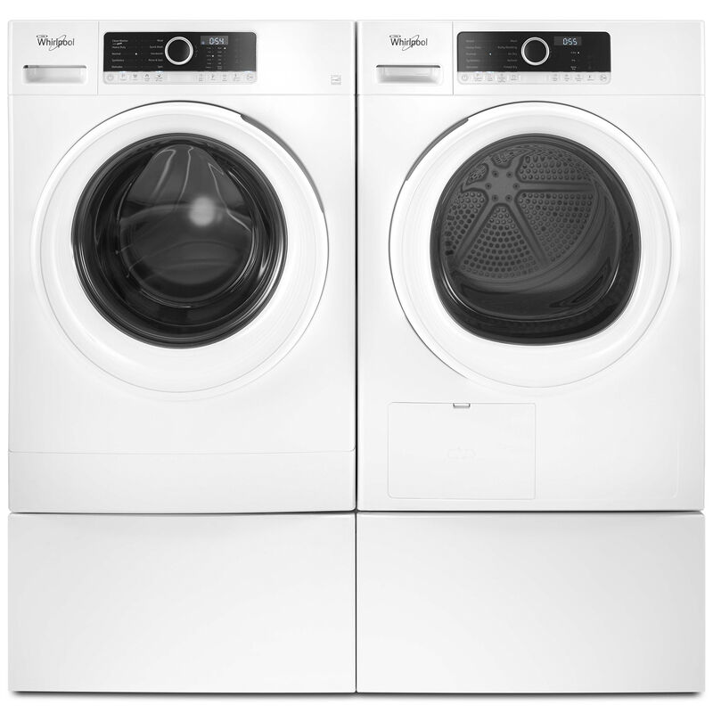 Whirlpool 24 in. 1.9 cu. ft. Stackable Front Load Washer with Detergent Dosing Aid & Sanitize Cycle - White, , hires