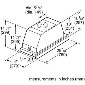 Bosch 500 Series 30 in. Convertible Slide-Out Style Range Hood with 300 CFM, 3 Fan Speeds & 2 Halogen Lights - Stainless Steel, , hires