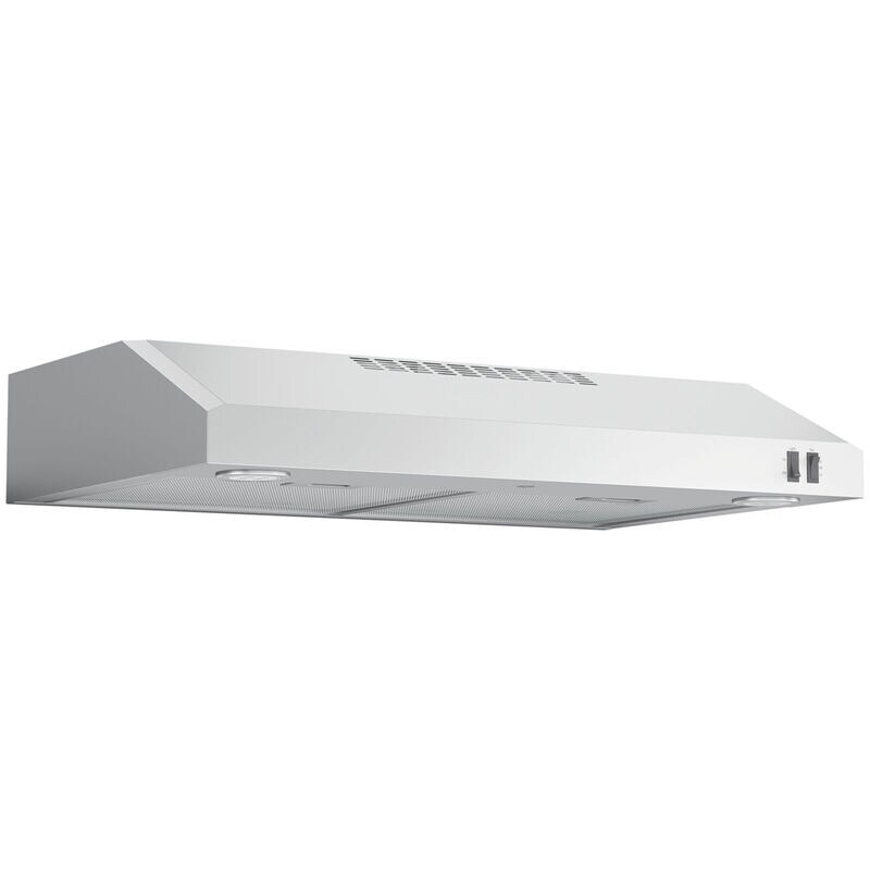 GE 30 in. Convertible Standard Style Range Hood with 270 CFM, 2 Fan Speeds & 2 LED Lights - Stainless Steel, , hires