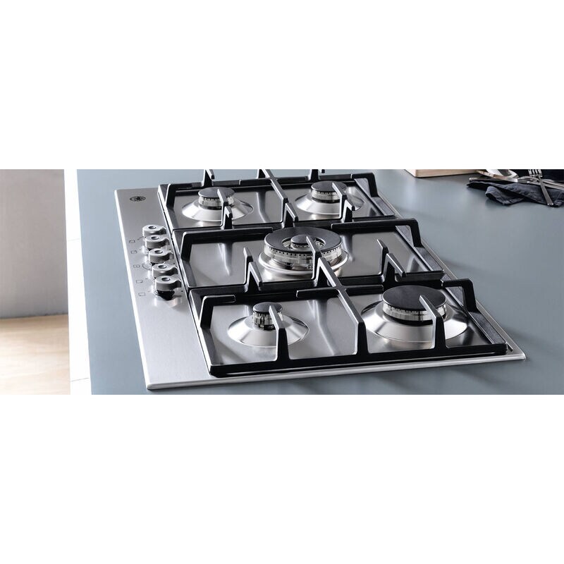 Bertazzoni Professional Series 36 in. 5-Burner Natural Gas Cooktop with Simmer Burner & Power Burner - Stainless Steel, , hires