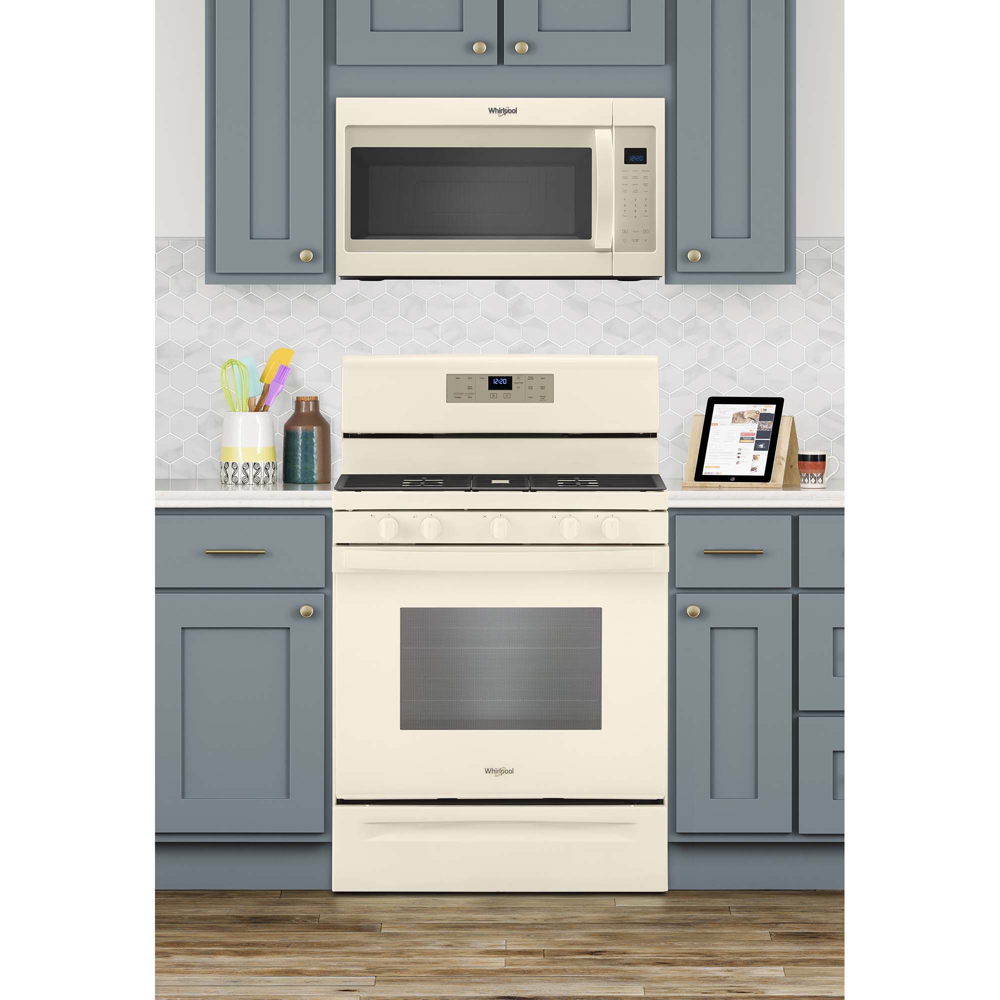 Whirlpool bisque microwave top