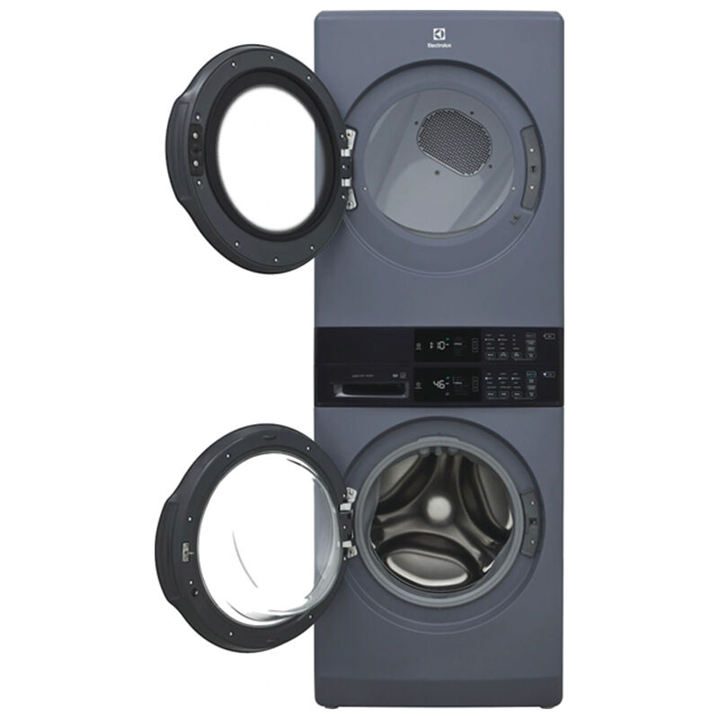 Electrolux 27 in. 4.4 cu. ft. Gas Front Load Laundry Tower with LuxCare Wash & Moisture Sensor Dry - Denim Blue, , hires