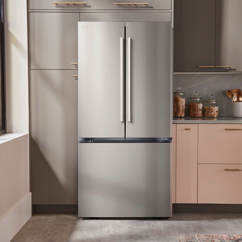LG 33 in. 20.8 cu. ft. Smart Counter Depth French Door Refrigerator with Ice Maker - PrintProof Stainless Steel, , hires