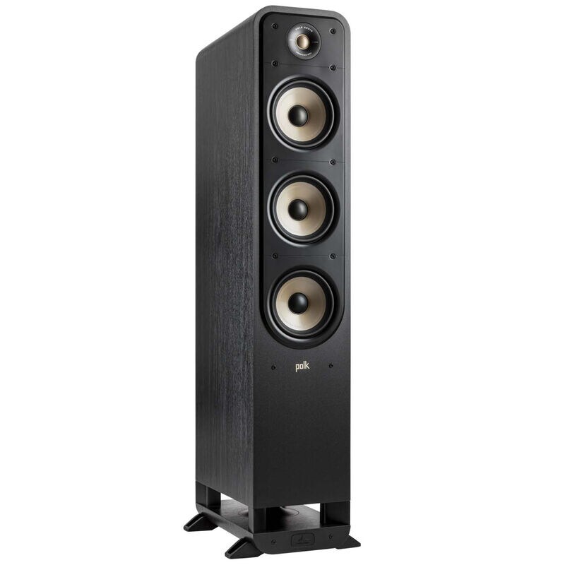 Polk Signature Elite ES60 High-Quality Large Floor-Standing Tower Speaker - Black, Black, hires