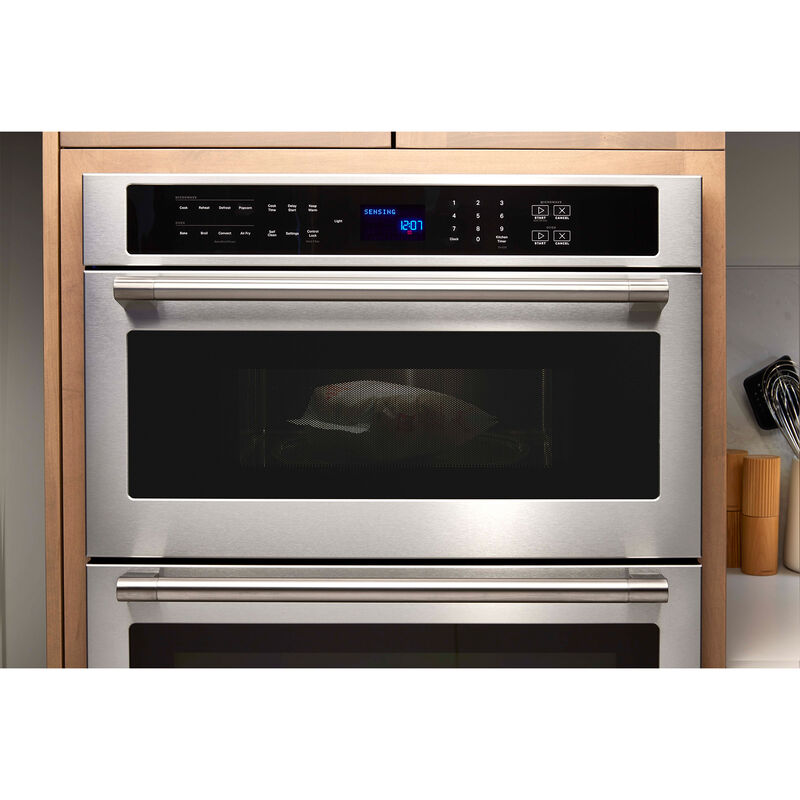 Maytag 30 in. 6.4 cu. ft. Electric Oven/Microwave Combo Wall Oven with True European Convection & Self Clean - Stainless Steel, , hires