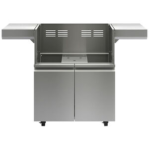 Wolf 30 in. Grill Cart with Wheels & Self Closing Doors - Stainless Steel, , hires