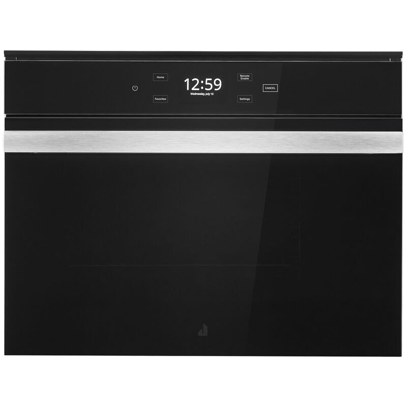 JennAir Noir 24 in. 1.3 cu. ft. Smart Steam Electric Single Wall Oven with True European Convection - Floating Glass Black, , hires