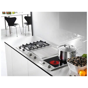 Miele CombiSet Series 12 in. Electric Cooktop with 2 Smoothtop Burners - Stainless steel, , hires