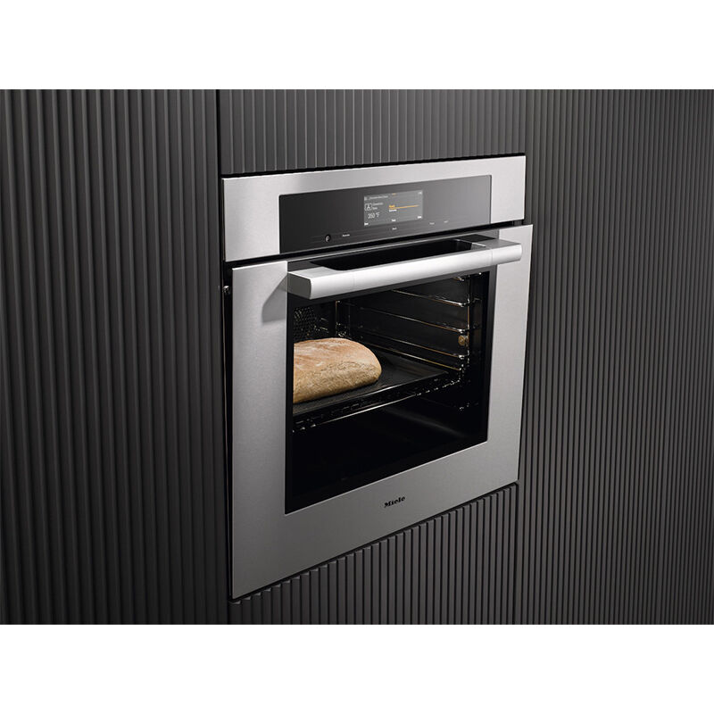 Miele ContourLine Series 30" 4.6 Cu. Ft. Electric Smart Wall Oven with Standard Convection & Self Clean - Clean Touch Steel, , hires