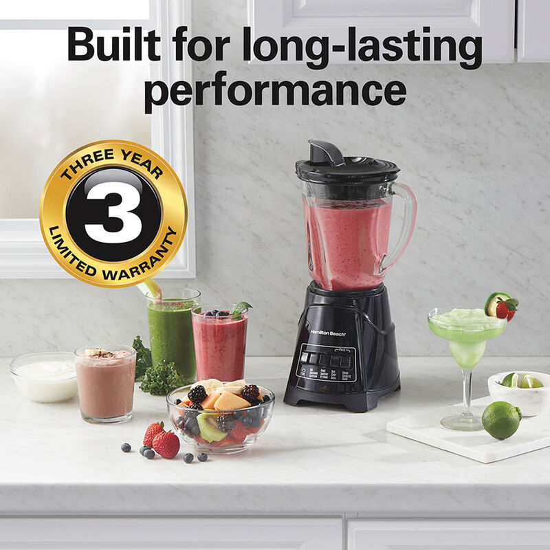 Hamilton Beach Power Elite Blender with 40 oz. Glass Jar, , hires