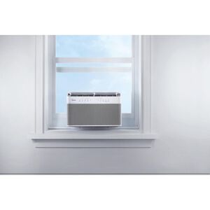 Midea 10,000 BTU 115V U-Shaped Smart Energy Star Window Air Conditioner with Inverter, 3 Fan Speeds, Sleep Mode & Remote Control - White, , hires